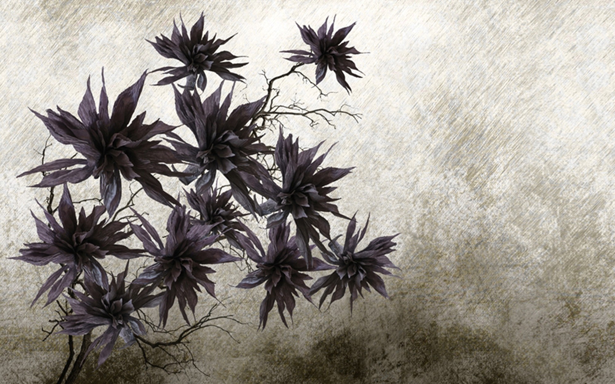 Silver Blossom. Wallpaper - Indoor from Wall&deco at Pure Interiors