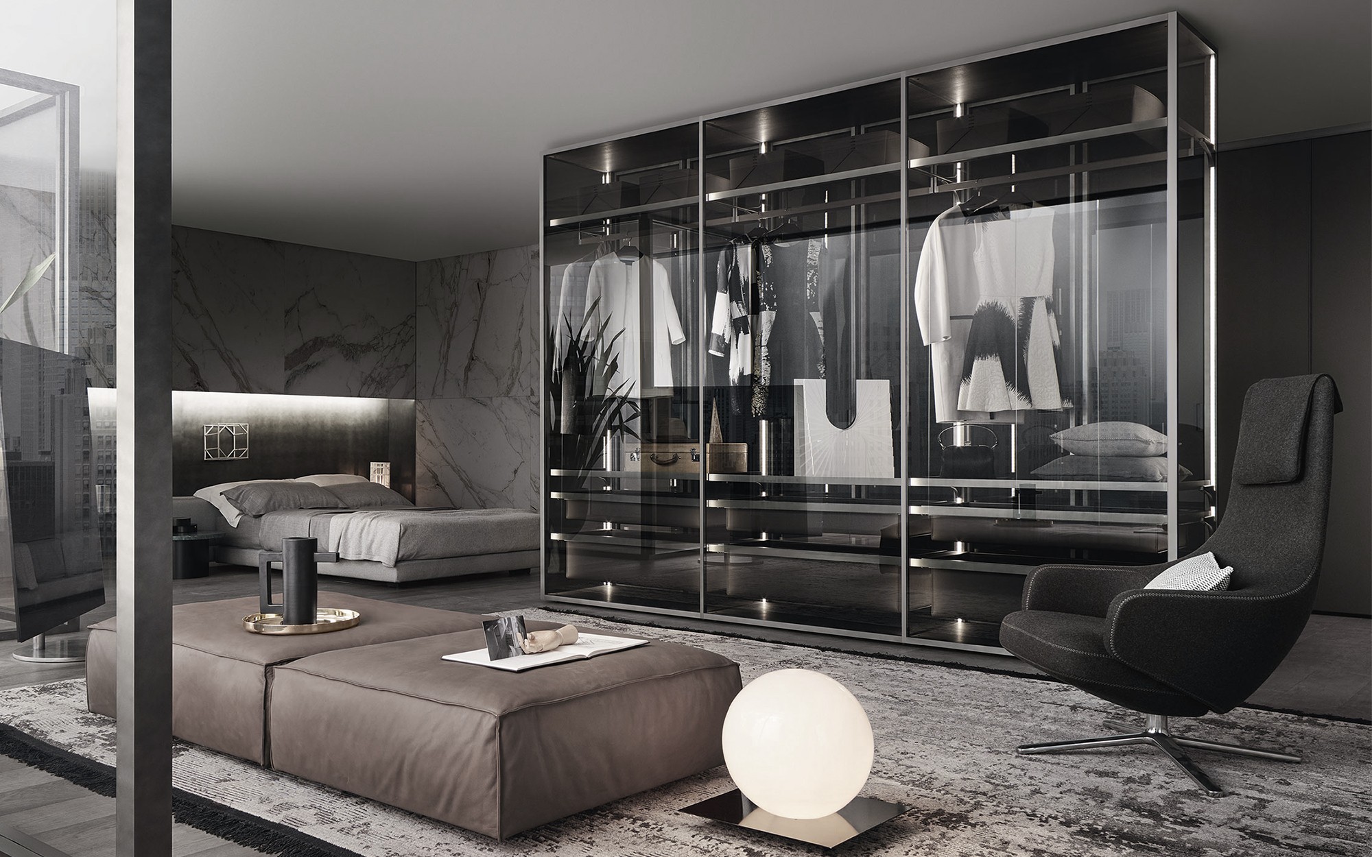 Cover Freestanding Wardrobe. Wardrobes from Rimadesio at Pure Interiors