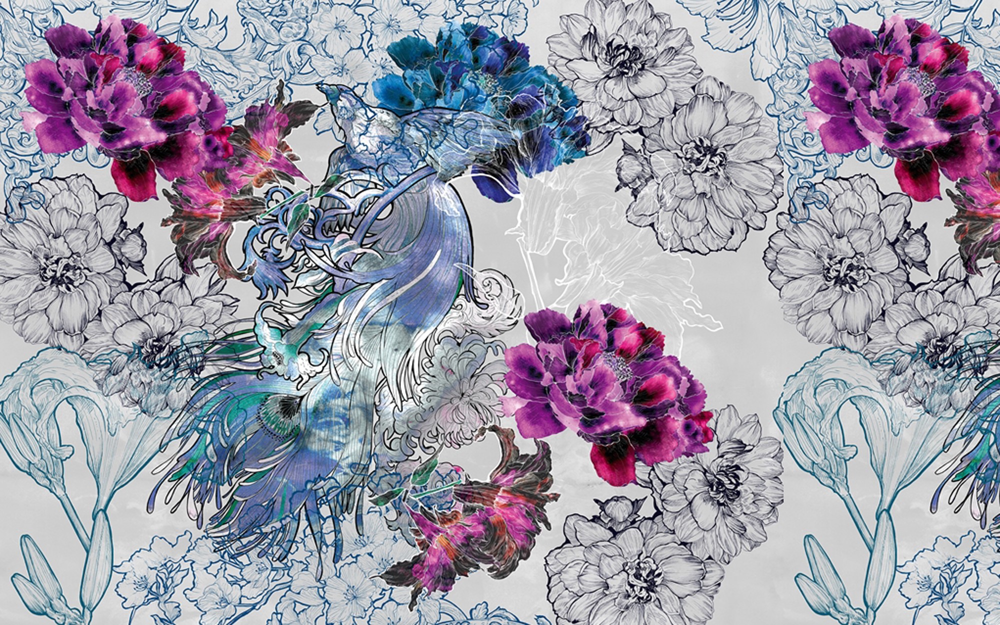 Mystical Dreams. Wallpaper - Outdoor/Wet from Wall&deco at Pure Interiors