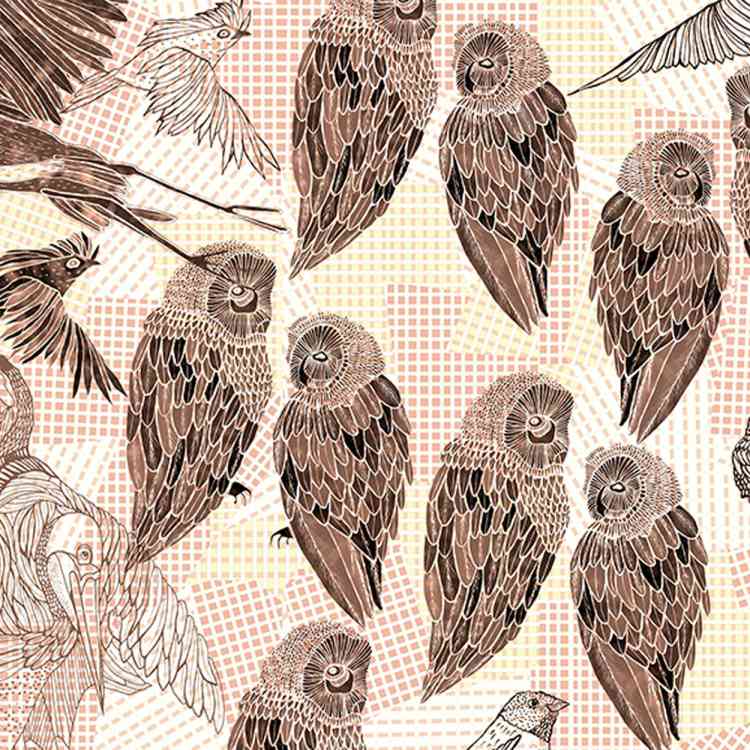 Pencil Birds from Wall&decoat Pure Interiors